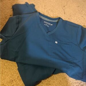 Fabletics Uniforms Women Teal Shirt